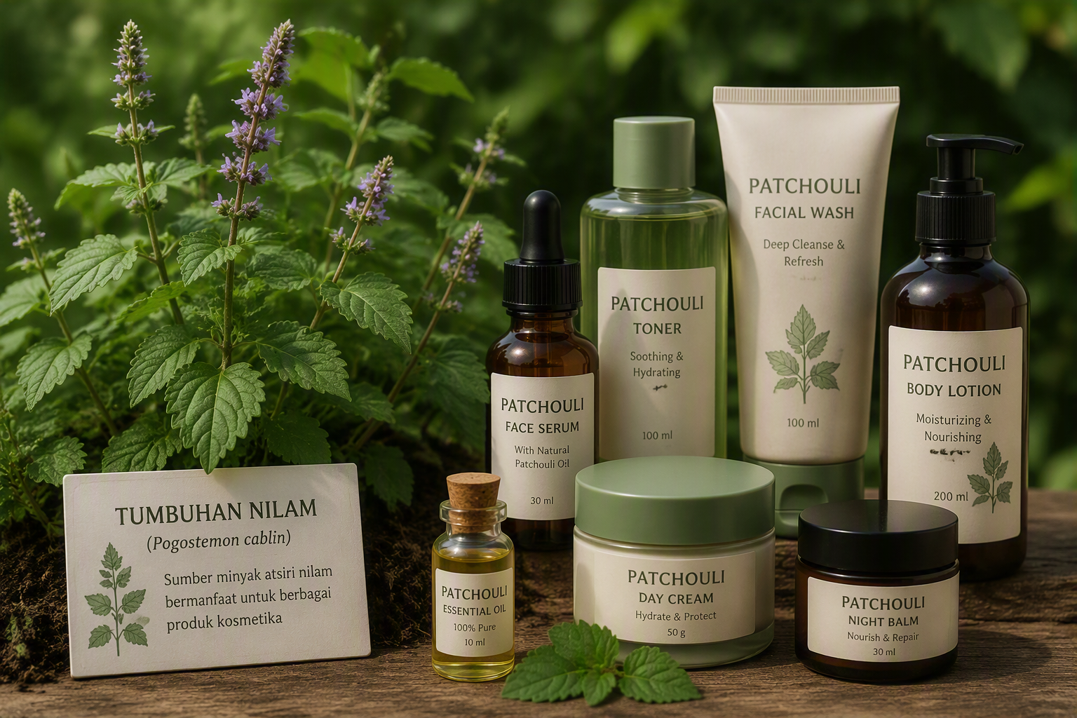 Patchouli plant and essential oil